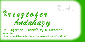 krisztofer andahazy business card